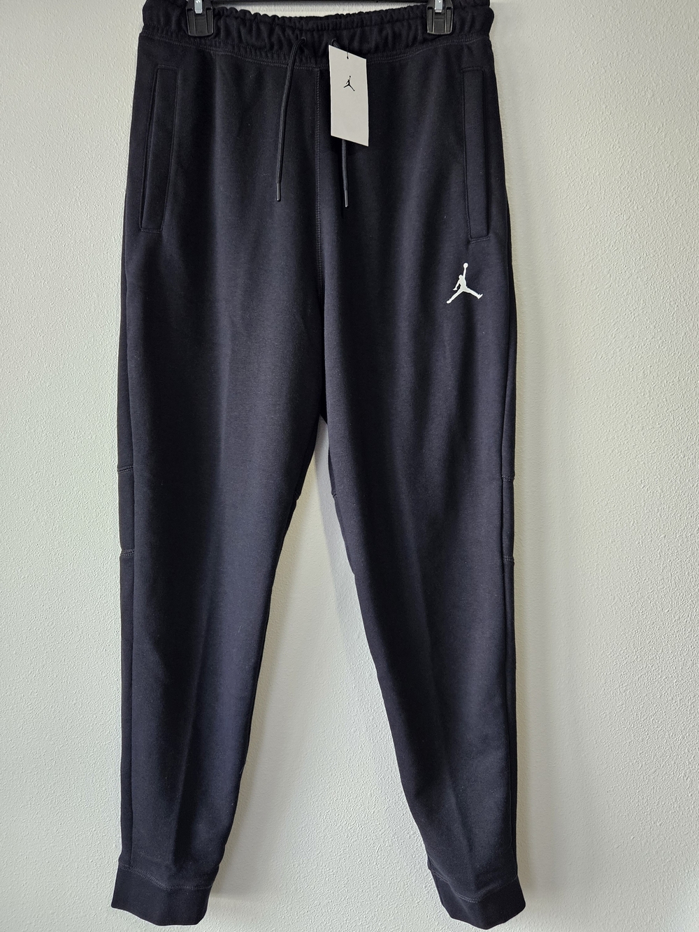 NWT!!! Jordan Black Men's Jogger Pants with White Jumpman Size Medium